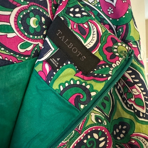 Talbots Skirt Sz 4 Fully lined.100% Cotton Perfect for Spring! NEW witho… - Picture 2 of 7
